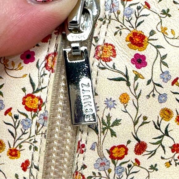 Schutz Andrea Lace Up Studded Floral Combat Boots - Picture 8 of 15